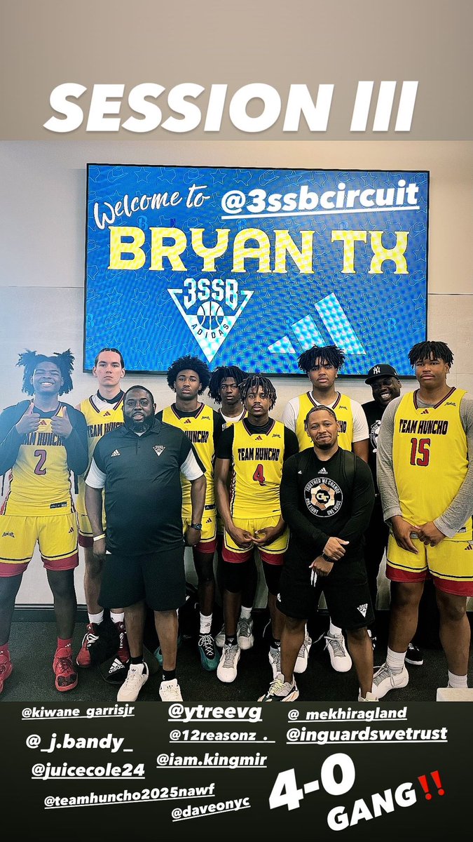 GREAT 4-0 WEEKEND IN BRYAN TX SESSION 3 @3SSBCircuit 10-3 record after 3 stops. @TeamYRN1