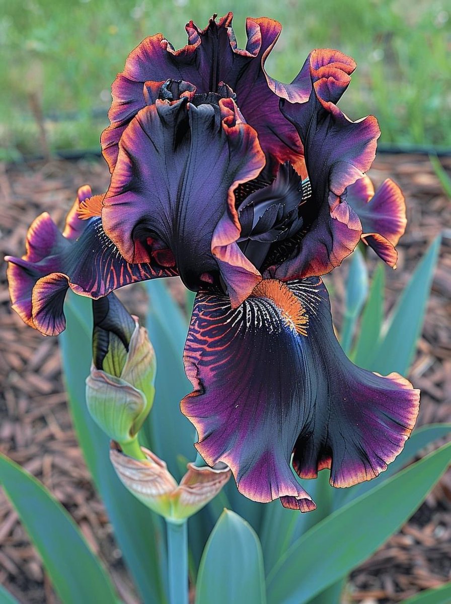 One sizzling hot Iris! 🔥🔥🔥“Vulcano” 🔥🔥🔥 The contrast is quite striking!