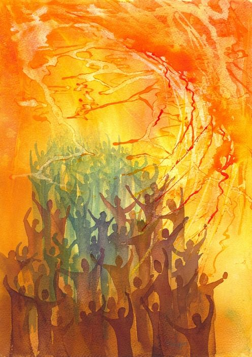 Pentecost by Mark Wiggin (UK)
#DivinityArrived #soulfulart #artandfaith #apaintingeveryday
#LoveCameDown #betweenstories #KyrieEleison #goodfriday #easter #resurrection #emmaus #prayers #AscensionDay #Pentecost