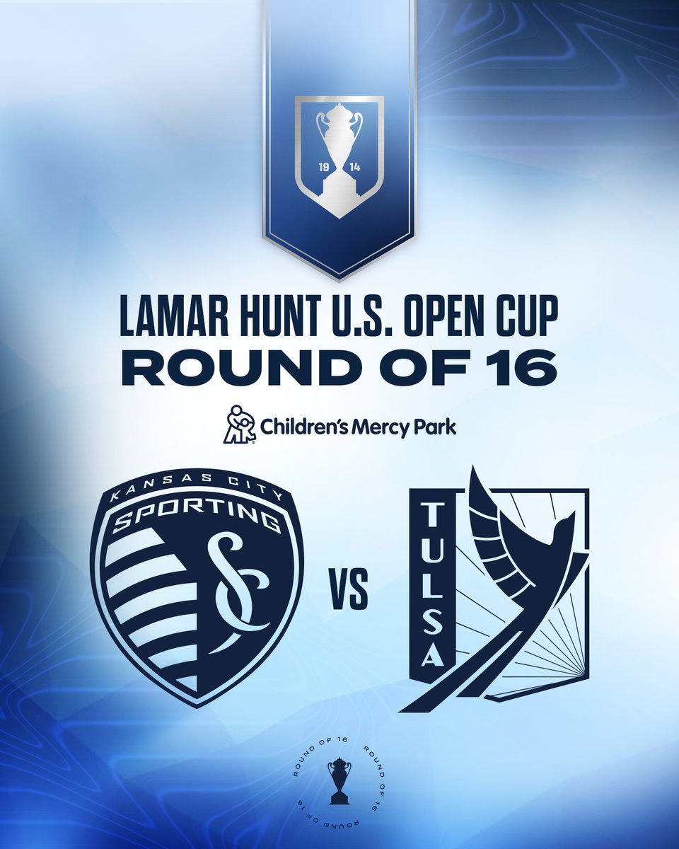 The @OpenCup action continues in the Round of 16 at @cmpark 🏟️ 🆚 @FCTulsa 🗓️ Tuesday 🕢 7:30PM CT Secure Your Seat 🎟️: seatgeek.com/sporting-kansa…