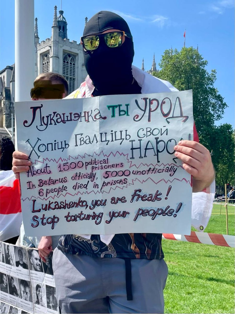 We're grateful to everyone who showed up at our demo to support Belarusian political prisoners in #London. Over 1,500 people are jailed, 6,224 people facing criminal prosecution as of 19.05.2024. We are their voices. Free political prisoners! #Belarus