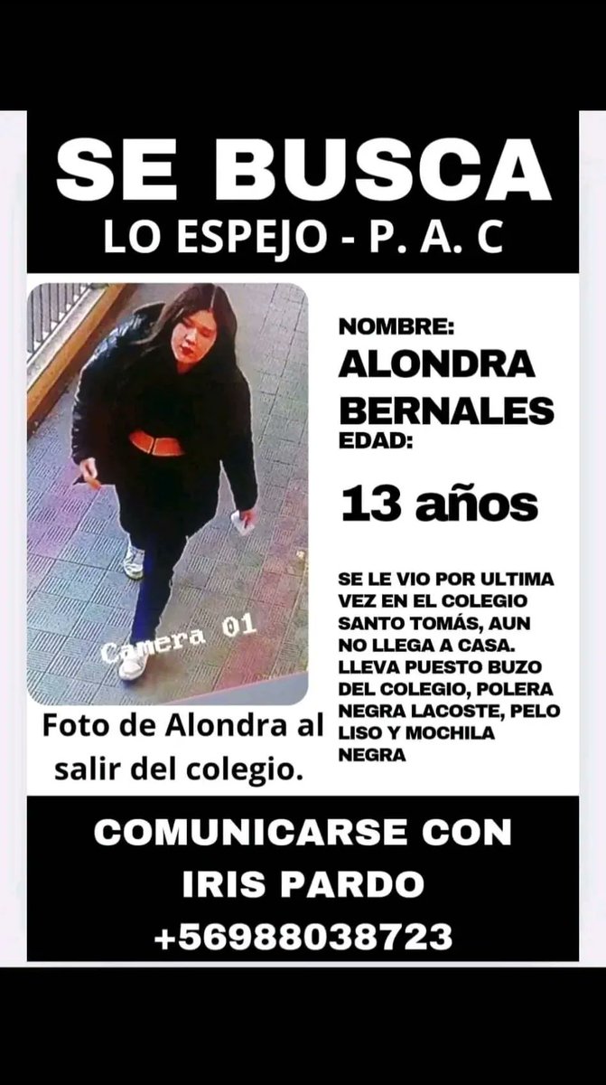 karolaplibar's tweet photo. Si alguien la ha visto por favor avisar, esta desaparecida desde el viernes y todavía no aparece https://t.co/L5E9Zxa5BL