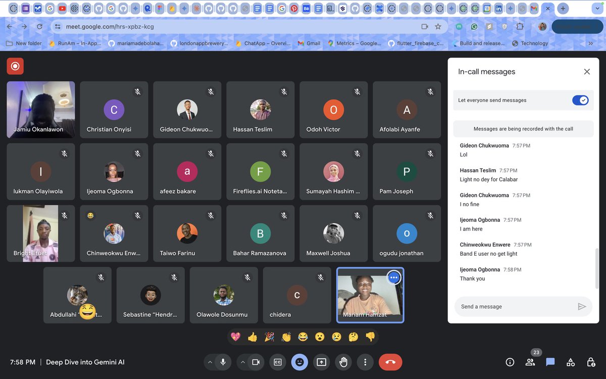 flutterbytes_c's tweet image. Our 3 days workshop finally came to an end tonight 🥳🥳🥳

The last item on the list is the #BuildWithAI challenge and it’s starting tomorrow 🙃

Starting thinking about what you want to build and stay tuned on this account for details on the challenge. 

#Flutter #BuildWithAI