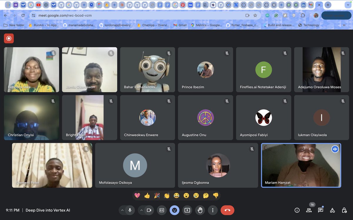 flutterbytes_c's tweet image. Our 3 days workshop finally came to an end tonight 🥳🥳🥳

The last item on the list is the #BuildWithAI challenge and it’s starting tomorrow 🙃

Starting thinking about what you want to build and stay tuned on this account for details on the challenge. 

#Flutter #BuildWithAI
