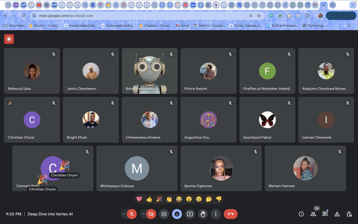 flutterbytes_c's tweet image. Our 3 days workshop finally came to an end tonight 🥳🥳🥳

The last item on the list is the #BuildWithAI challenge and it’s starting tomorrow 🙃

Starting thinking about what you want to build and stay tuned on this account for details on the challenge. 

#Flutter #BuildWithAI