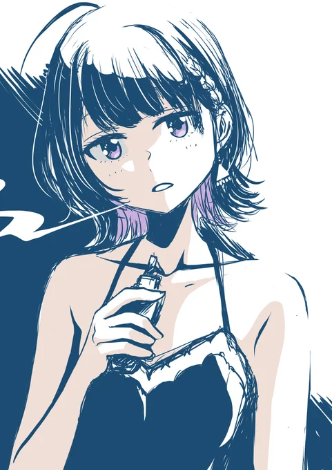 落描き小清水さん。#泡色模様 
