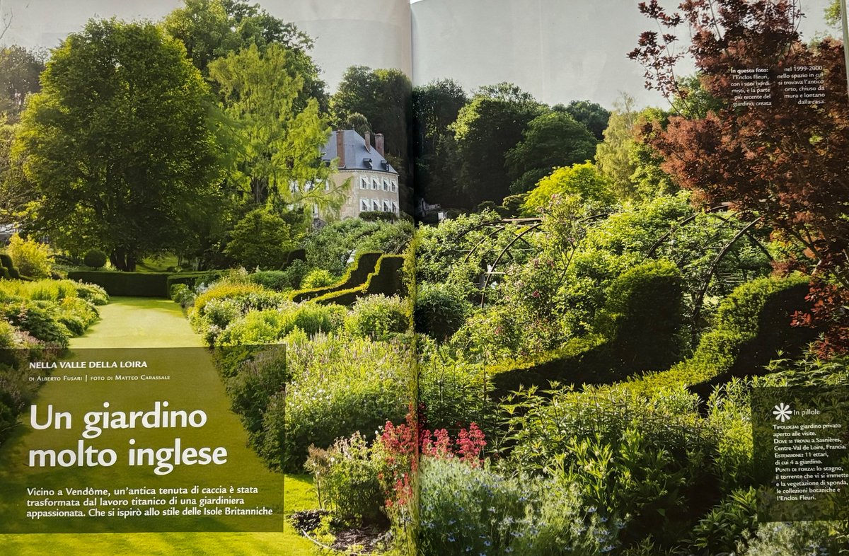 [reportage ] Il Giardino nella Valle della Loira di Plessis Sasnieres su Gardenia di maggio in edicola . Si trova vicino a Vendome , da visitare per un prossimo viaggio in questa regione 🌺🌸🌺 #ExploreFrance #gardenia @LoireValleyPR