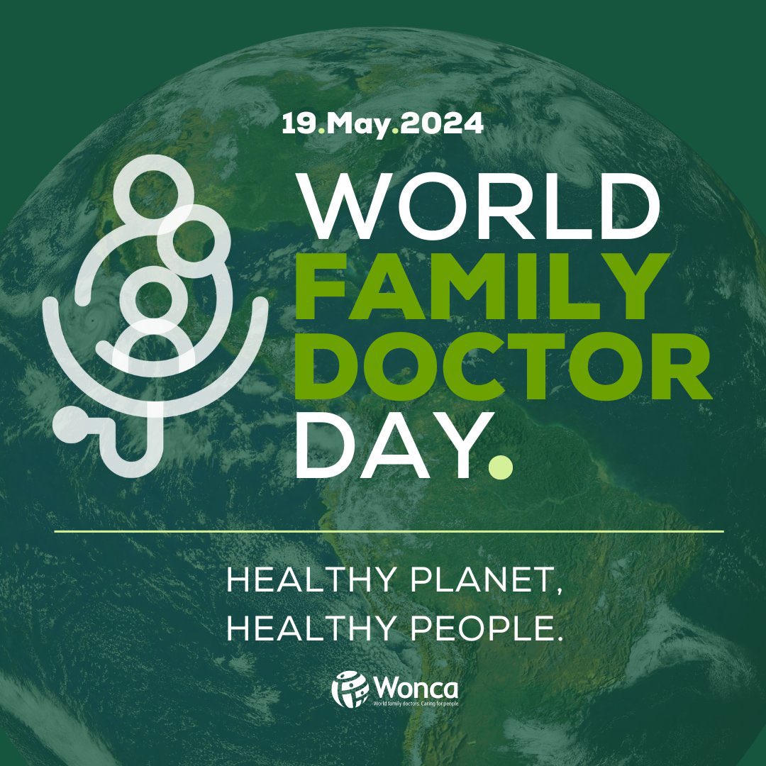 Hoy se celebra el día mundial del medico de familia, fecha q nos hace reflexionar sobre nuestra huella de carbono, como sistema de salud, y como poder alentar a ntros. pacientes para q lleven un estilo de vida mas sustentable y saludable para el planeta.“Planeta sano, gente sana”