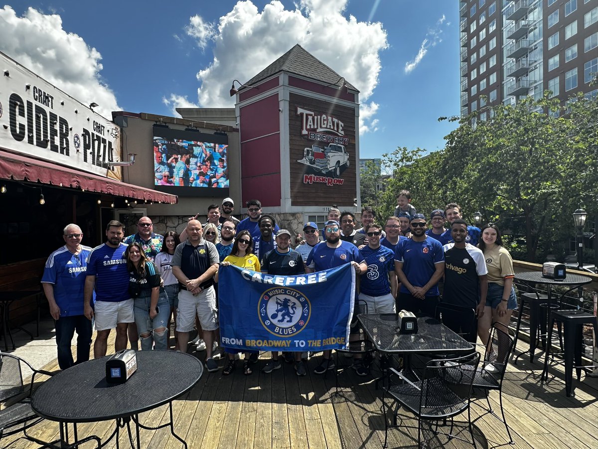 Great showing at the pub for the final match! Let’s see this off in the second half and get to Europe. #epl #chelseafc #chelseafans