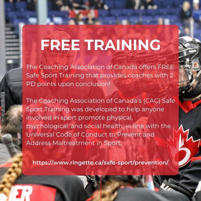 It's #SafeSportSunday! CAC Safe Sport Training is FREE, and awards you 2 PD points upon conclusion - a great course to begin or refresh your knowledge.