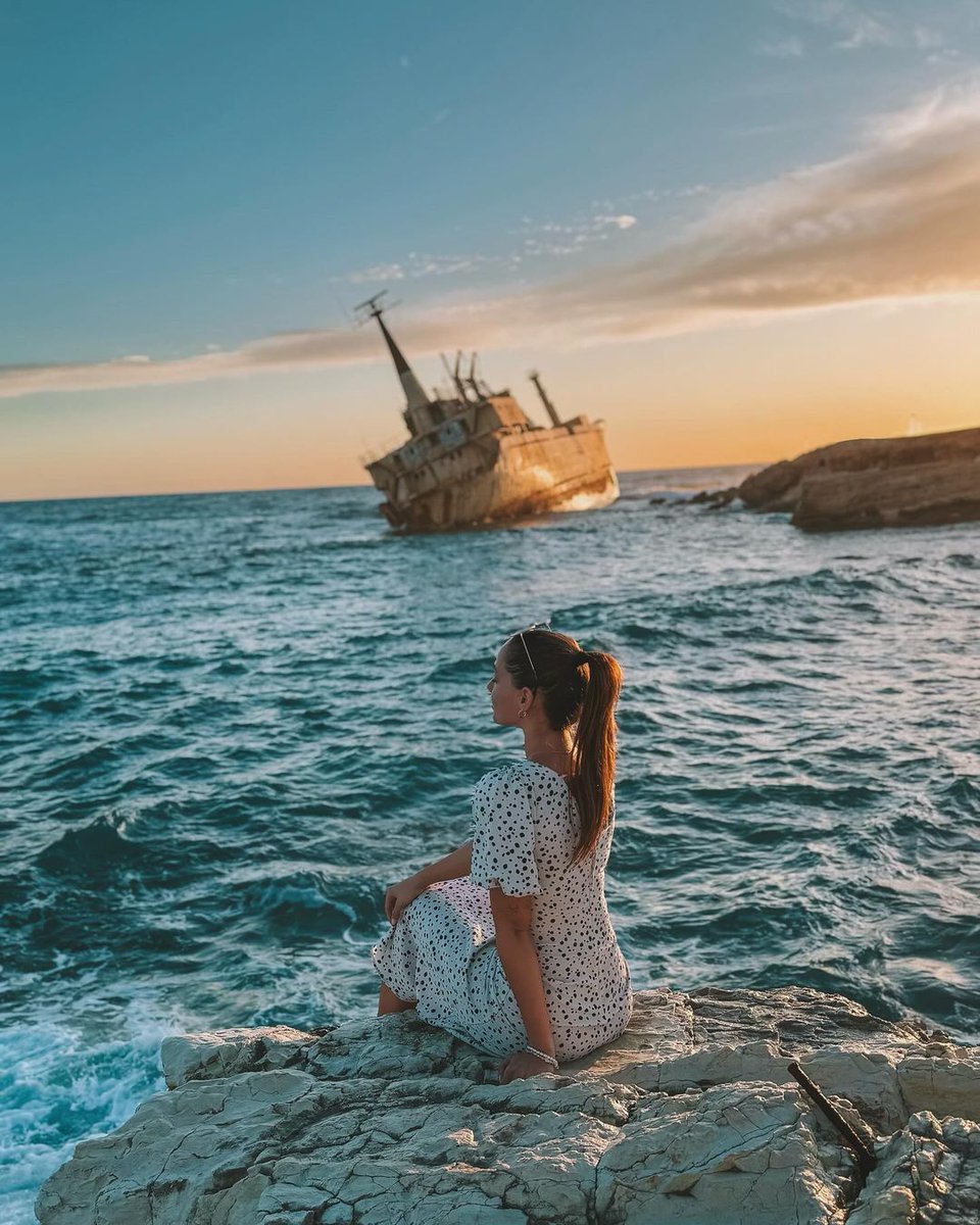 Catching vibes at the Edro III Shipwreck in Pafos! 🛳️🌊 This ship's been chilling here since 2011 and it’s a perfect spot for those IG-worthy shots and sunset swoons. 😍🌅 Who’s ready for an adventure? #VisitCyprus #LoveCyprus #Pafos 📷 IG fktnikolett