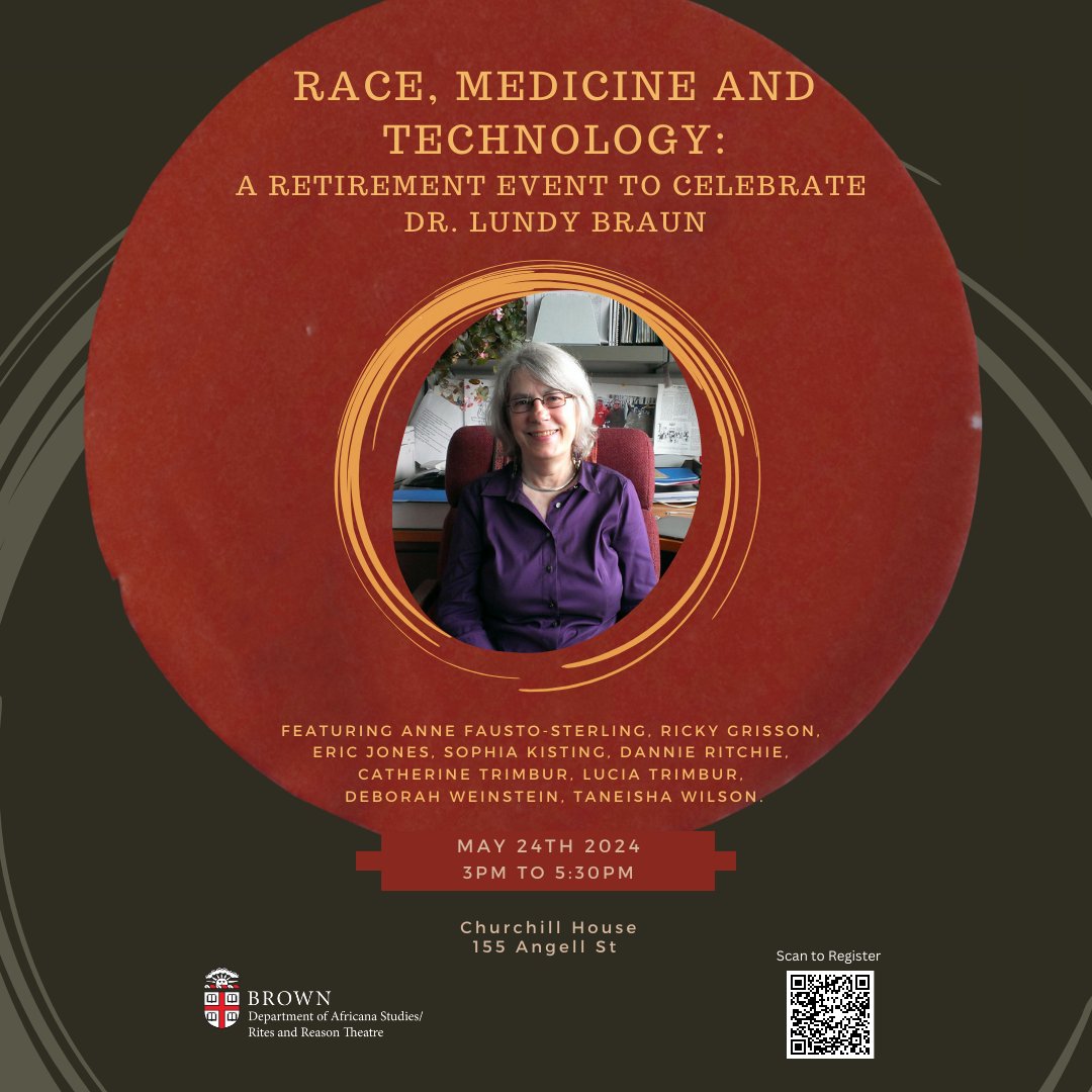 Race, Medicine and Technology!

Join Africana May 24th 2024 at 3pm to celebrate Dr. Lundy Braun! To RSVP head to ow.ly/bG5I50RCah7 #Celebration #SaveTheDate #RSVPNow #AfricanaEvent