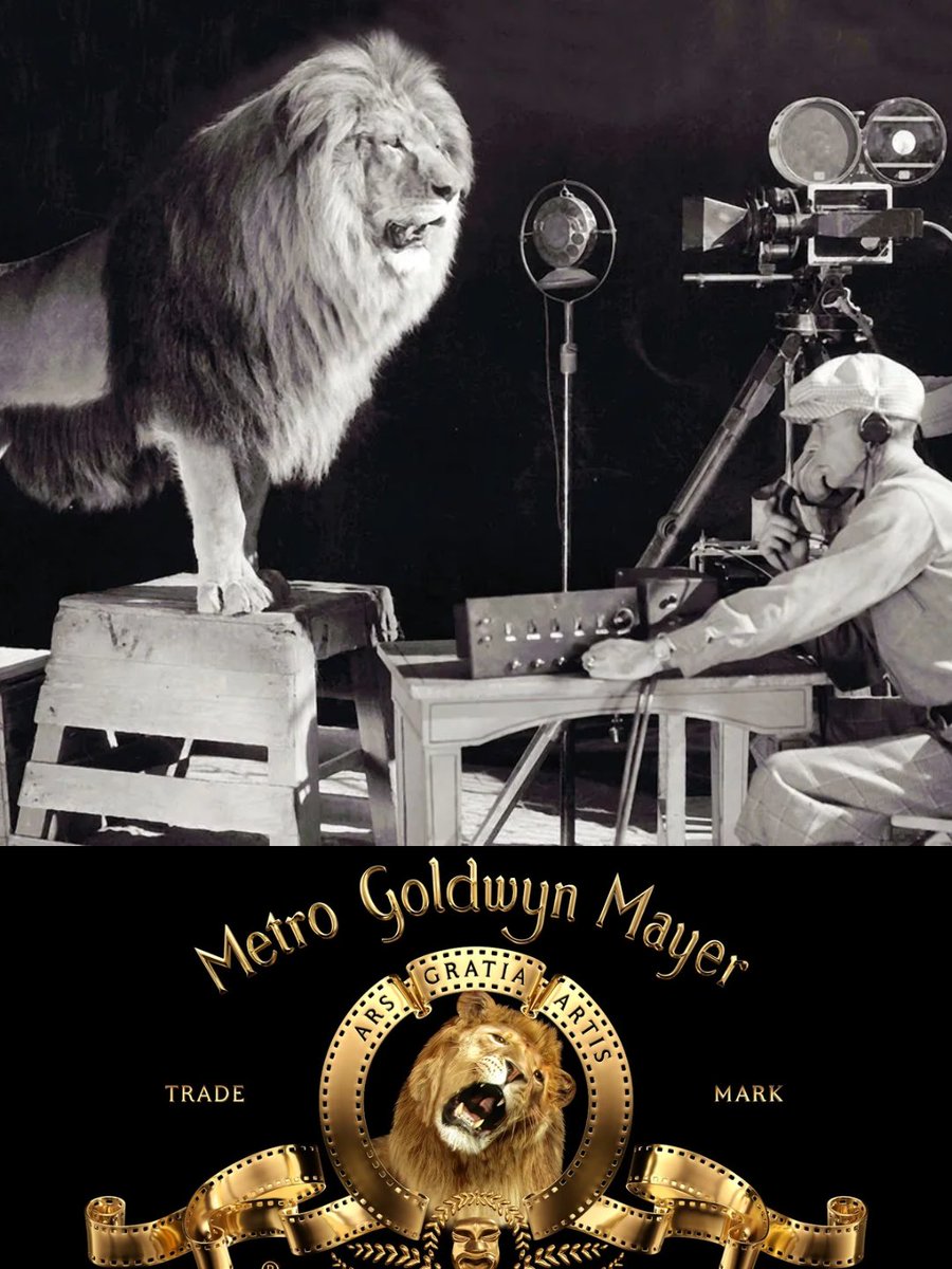 9. Shooting the original MGM logo, 1928