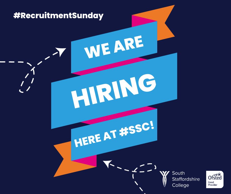 Want to be part of something special? Join #SSC where we celebrate diversity and embrace innovation! We're looking for passionate individuals who want to inspire and empower students. Come and make a difference with us and apply now ➡ orlo.uk/a0oxO #RecruitmentSunday