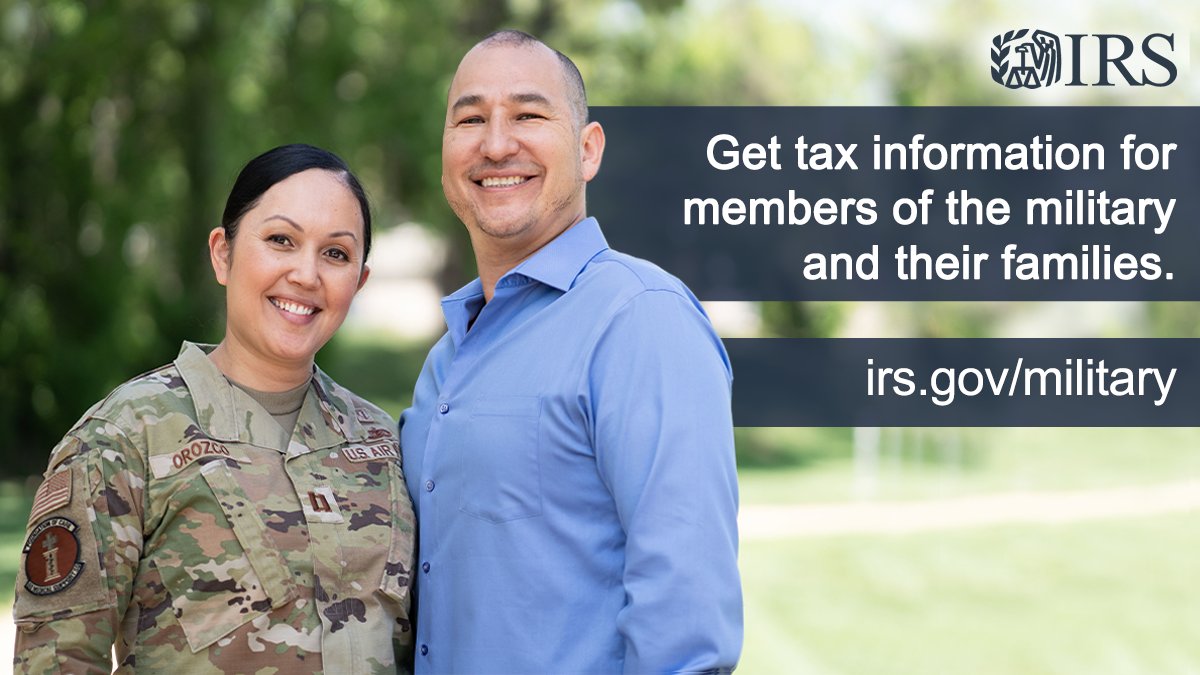 #IRS has tax info specifically for members of the Armed Forces & #MilFams at irs.gov/military #NationalMilitaryAppreciationMonth