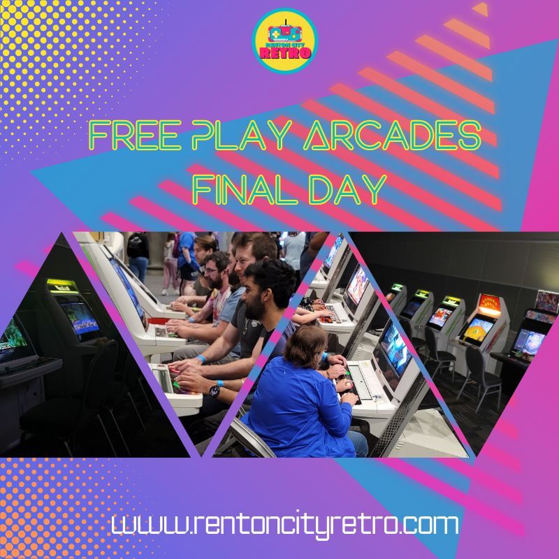 RentonCityRetro's tweet photo. Last day to enjoy the FREE PLAY Arcades!

https://t.co/lEd3cBmuzy https://t.co/ZnVPGgX9n0