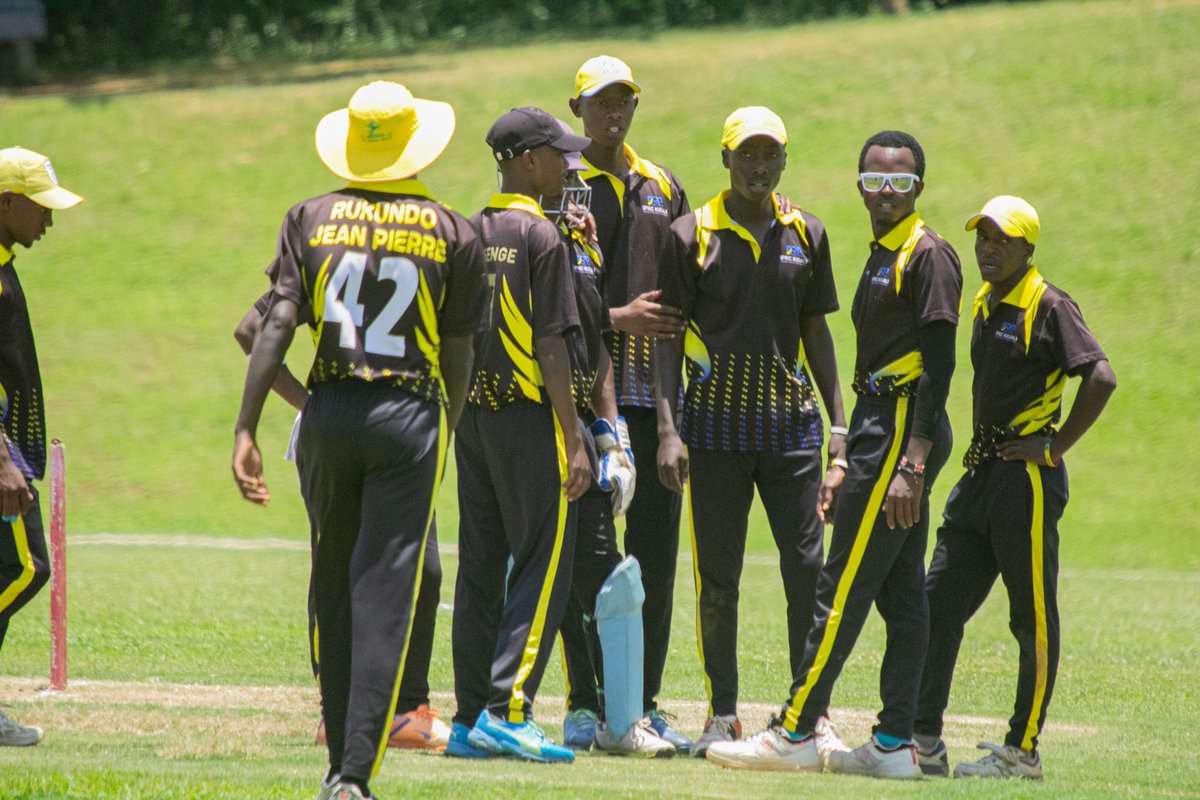 IprcCricket's tweet photo. Hard-fought victory! IPRC Kigali CC triumphed over Right Guards CC in a challenging semifinal match. Well done boys! On to the finals we go! 🏏💪
#RCADAFABETMENST2OLEAGUE
 #TeamTriumph
 @jacksonnza @IPRCKigali https://t.co/9HrYBJsMgy