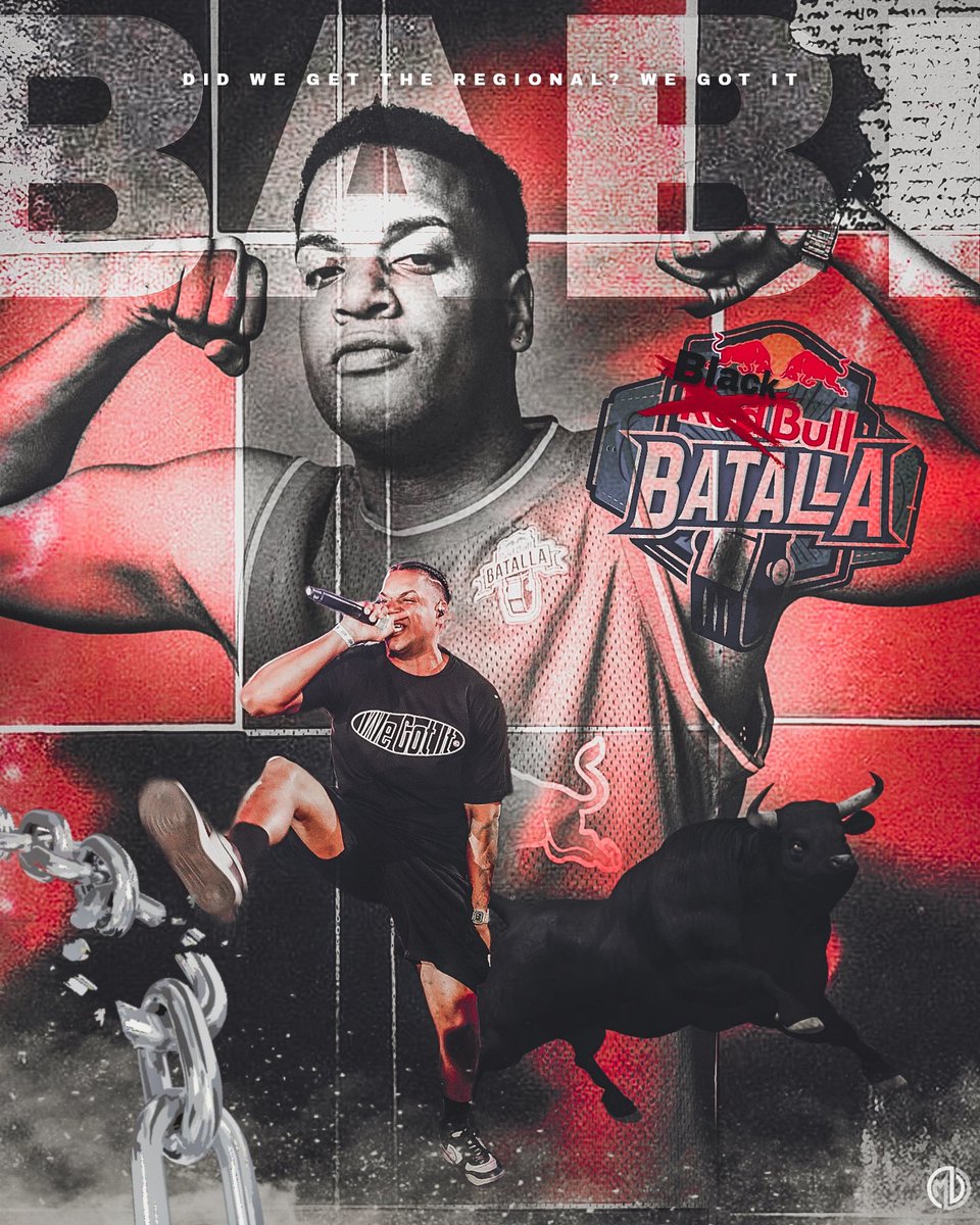 Mdgruafics's tweet photo. Ayer @BabiBlackBull se consagró campeón de la regional de Madrid de @redbullbatalla 
Directo a la nacional 🚀🥇 https://t.co/3hYdEN5HOA