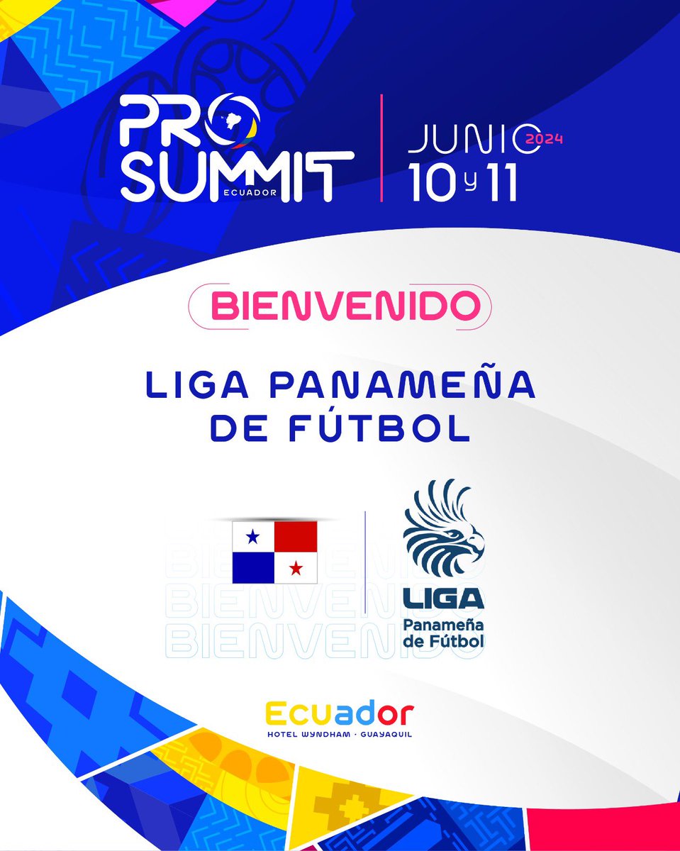 📍¡Falta muy poco para que llegue el ProSummit!⚽️ Los esperamos @LPFpanama 💪🏻💪🏻 🎟️Adquiere tu entrada: acortar.link/nyISij #LigaProInstitucional #WorldLeagueAssociation #ProSummit 🇪🇨💯