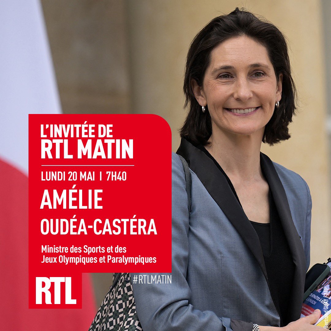 Une campagne pour mobiliser à 100 jours des jeux paralympiques, des incertitudes autour de la cérémonie d’ouverture, la flamme qui monte les marches à Cannes. La ministre Amélie Oudéa-Castéra (@AOC1978) est l’invitée d’@amandine_begot ce lundi à 7H40 dans #RTLMatin 📻