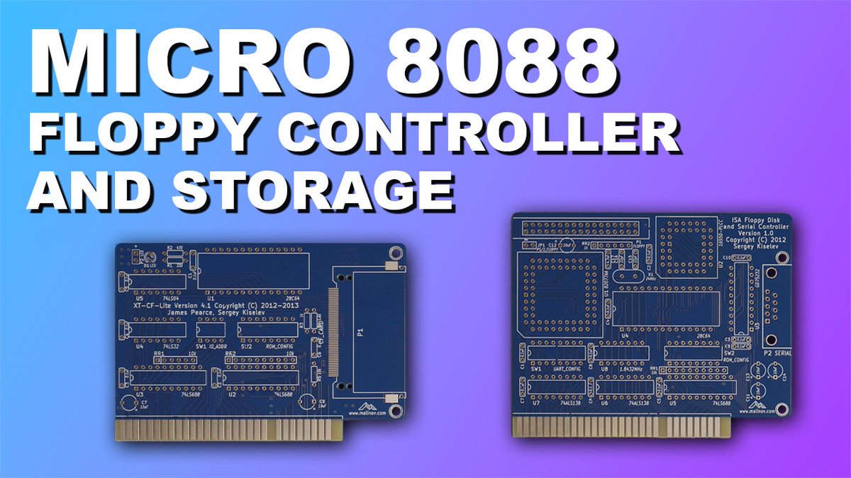 Tonight at 9 PM EST... I'm excited for this one! Let's talk about how we're going to add a floppy drive and storage to @SergeKise's Micro 8088! Thank you to @PCBWayOfficial and @SGirl0311 for sponsoring this stream! Live stream link below ⬇️