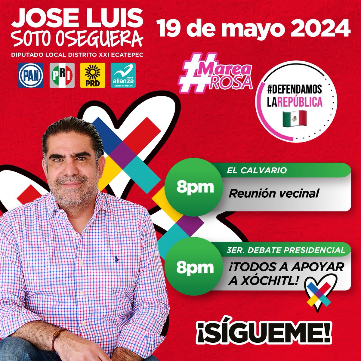 Deseo que pasen un gran domingo familiar y que vean el debate para que se convenzan quién es la mejor opción para gobernar nuestro país. #MerecesMás ❤️💙💛🩵