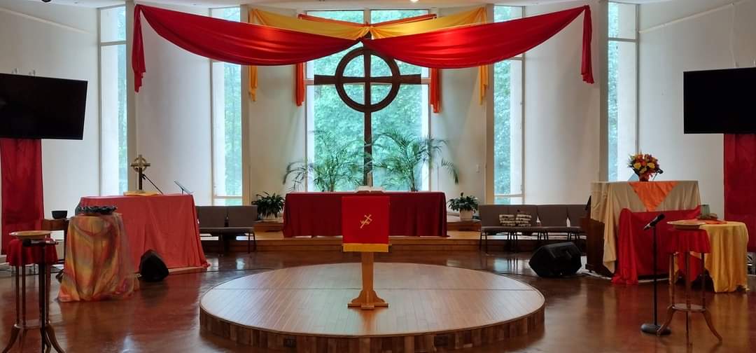 Light of Hope Presbyterian #Marietta #Georgia Sanctuary on Pentecost Sunday May 19, 2024. #sanctuarySunday #Presbyterian #pcusa #Pentecost #Pentecostés2024