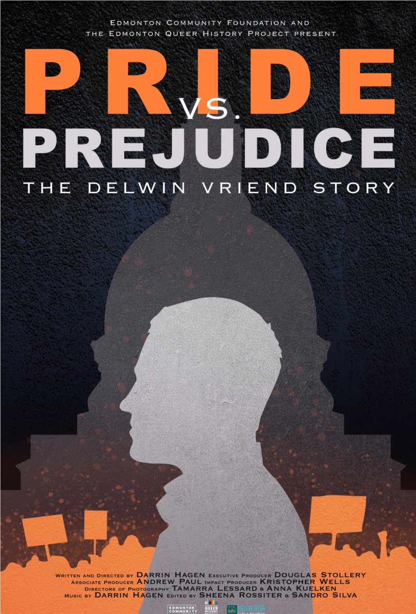 Today at @rvffyeg : Pride Vs Prejudice: The Delwin Vriend Story. 

Nearly 2 years in the making. This story from our past is now a story for our times. 

#yegqueerhistory #queerhistory #yeg