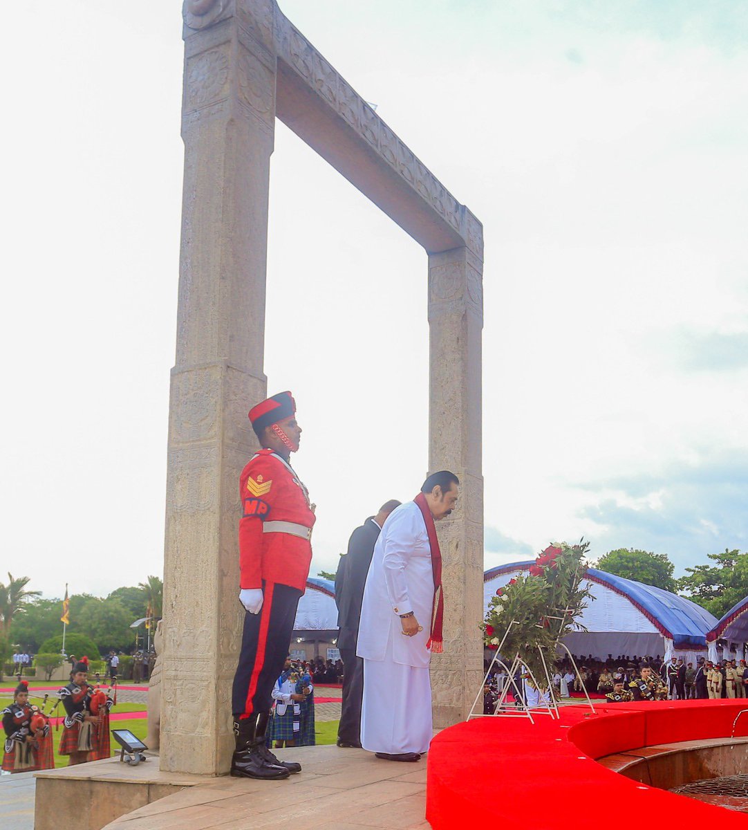 Today marks the 15th anniversary of Remembrance Day, commemorating the end of the 30-year Civil War and honoring the soldiers and civilians who lost their lives. Former President Hon.@PresRajapaksa , who led the country to victory, attended the remembrance ceremony.