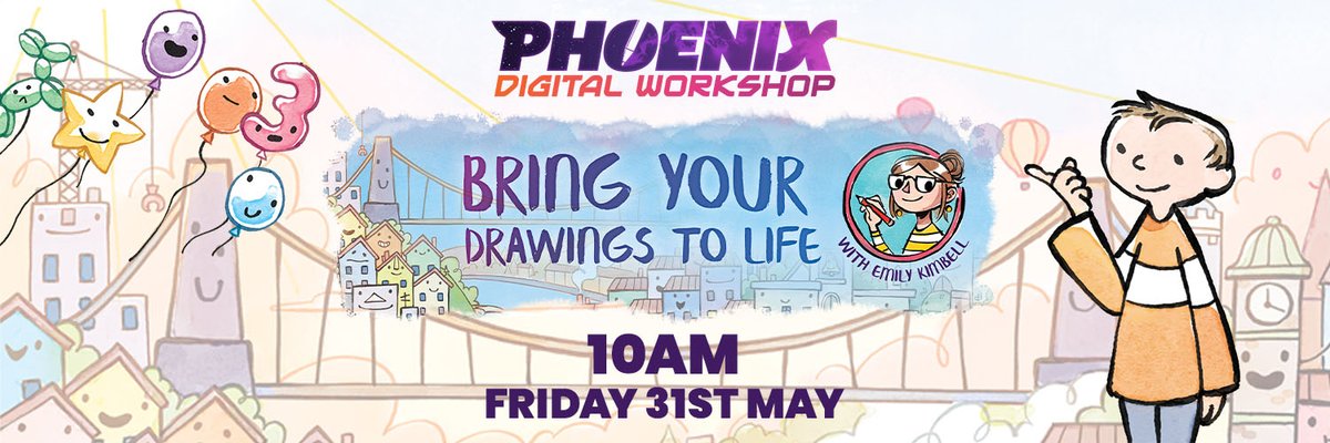 Phoenix fan favourite digital workshop is here!🎨 🖌️Join @emininak, artist behind THINGAMAJIGS, in a 60-minute interactive digital workshop for kids! 🖌️Join us Friday 31st Mayat 10am! 🎟️🎟️ …ngyourdrawingstolife.eventbrite.co.uk