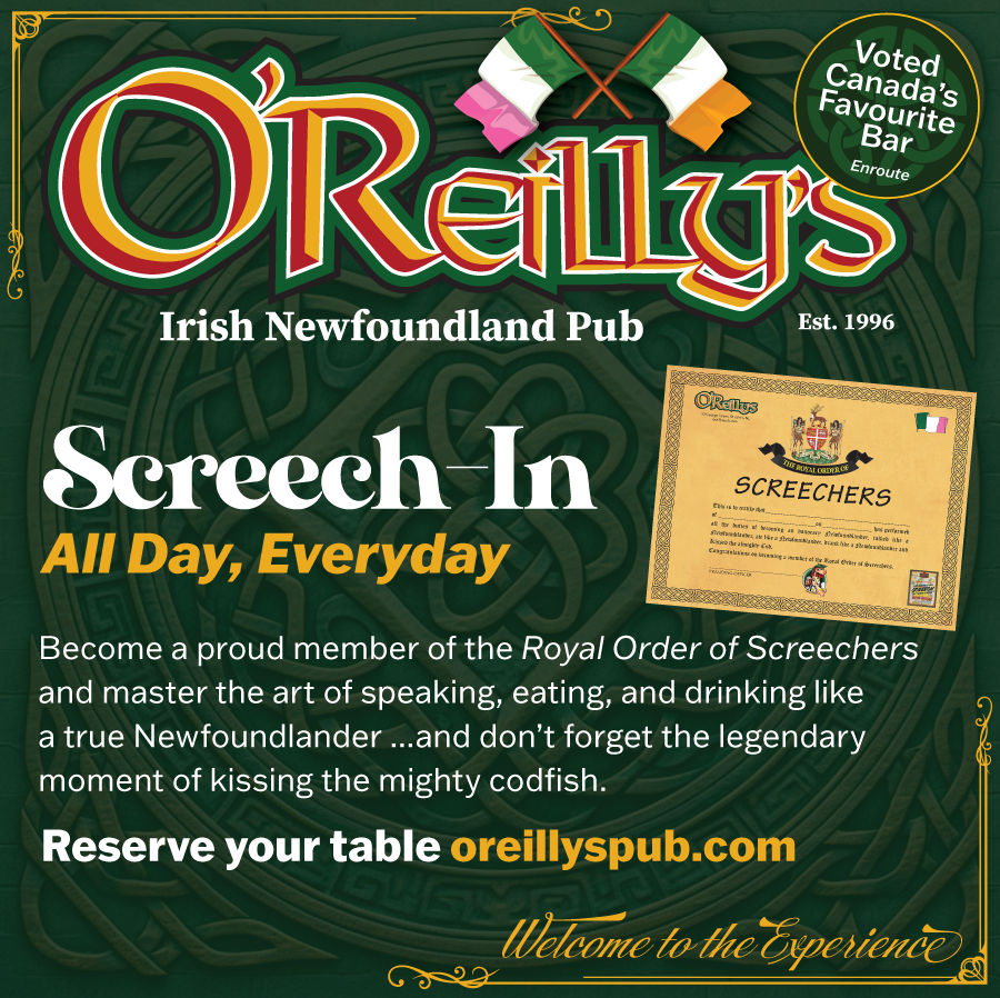 Become an Honourary Newfoundlander and get Screeched In at O'Reilly's! Offered all day, every day! #screechin #honourarynewfoundlander #allday #everyday #welcometotheexperience #georgestreet #downtownstjohns