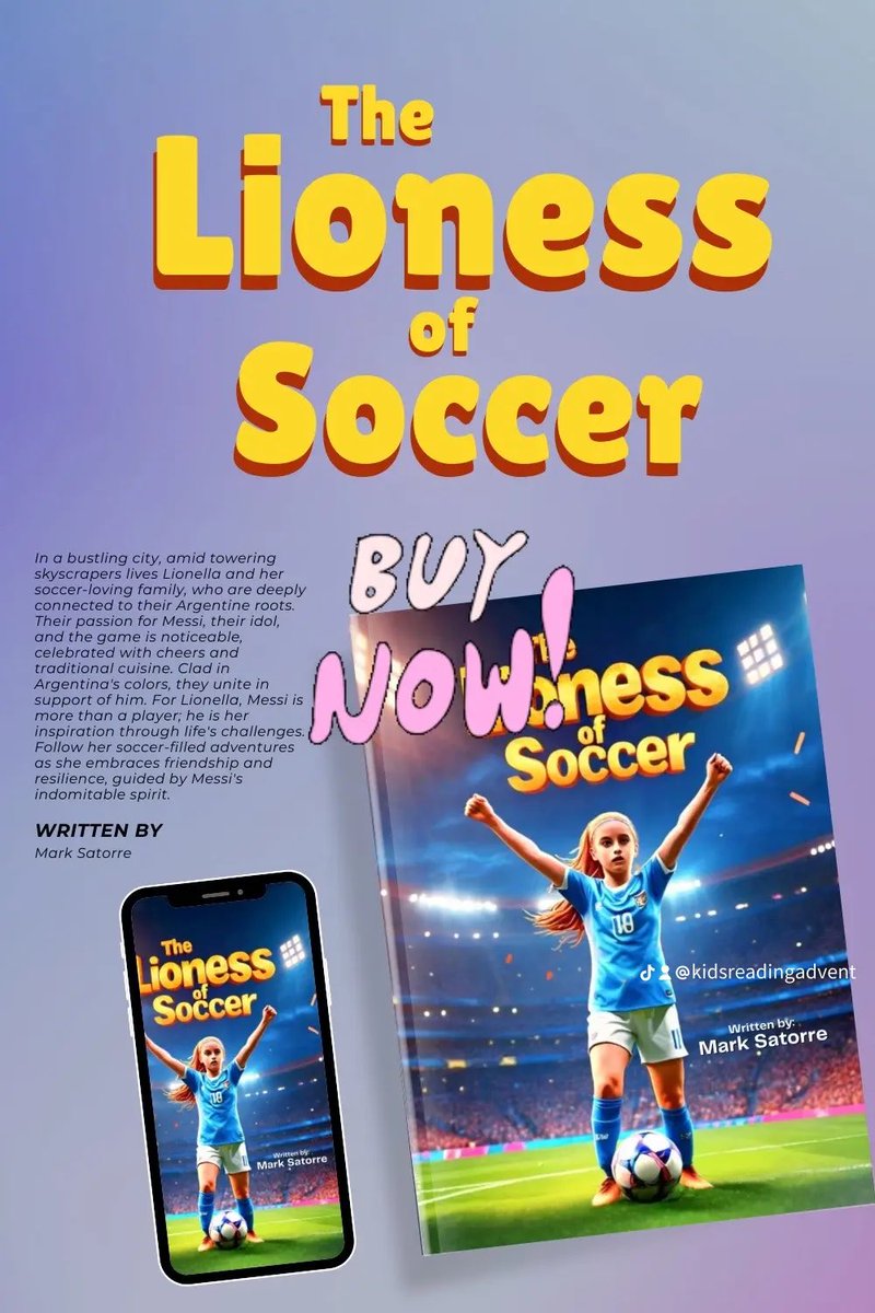 📚 Exciting News Alert! I’m thrilled to announce that my second book, 'The Lioness of Soccer,'  is now available for purchase  on the Barnes & Noble website 🎉📘
#soccer #soccergirl #books #author #childrensbook #soccerlife #messi #soccerbook