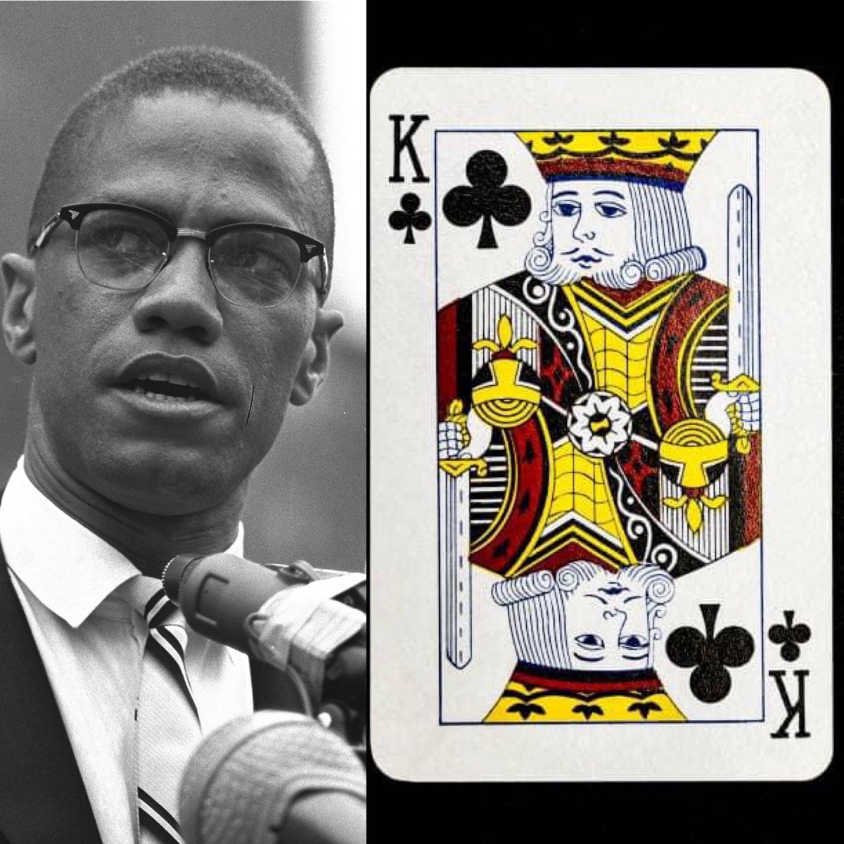 Happy 99th birthday to Malcolm X. Malcolm’s card is the King of Clubs. King of clubs STAND on principle. They don’t mind ruffling feathers when it’s time to stand in truth. King of clubs generally avoid confrontation, but when they decide to confront it’s ON until you’re