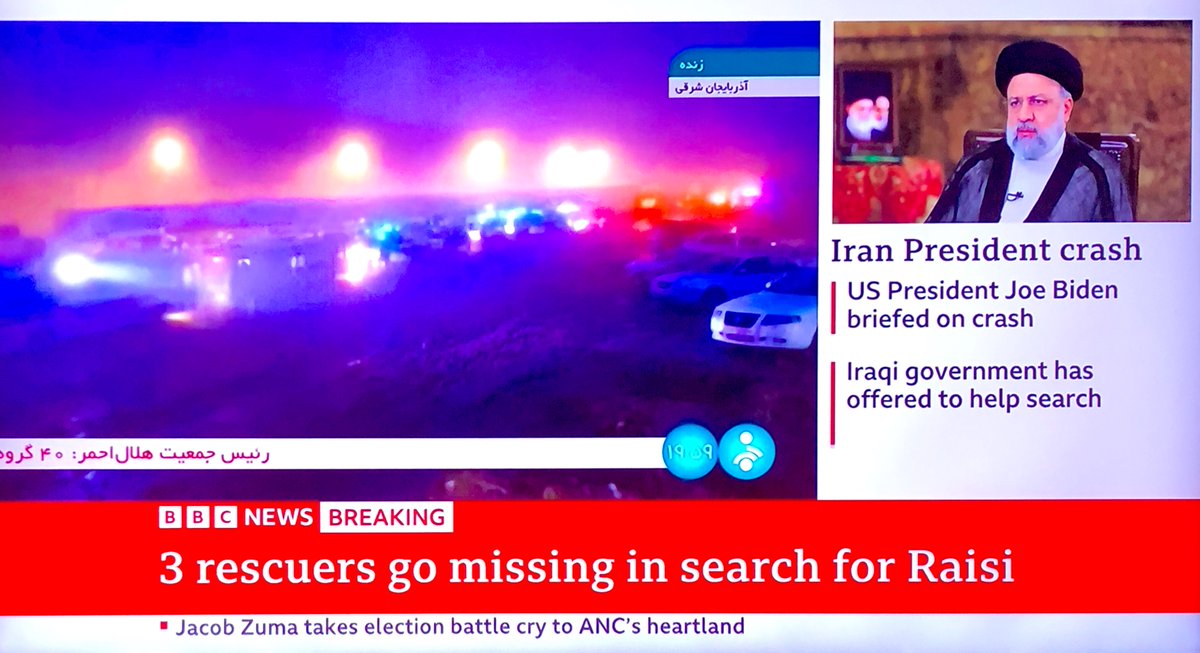 And then this… 3 rescuers go missing in search for Iran President Raisi - BBC