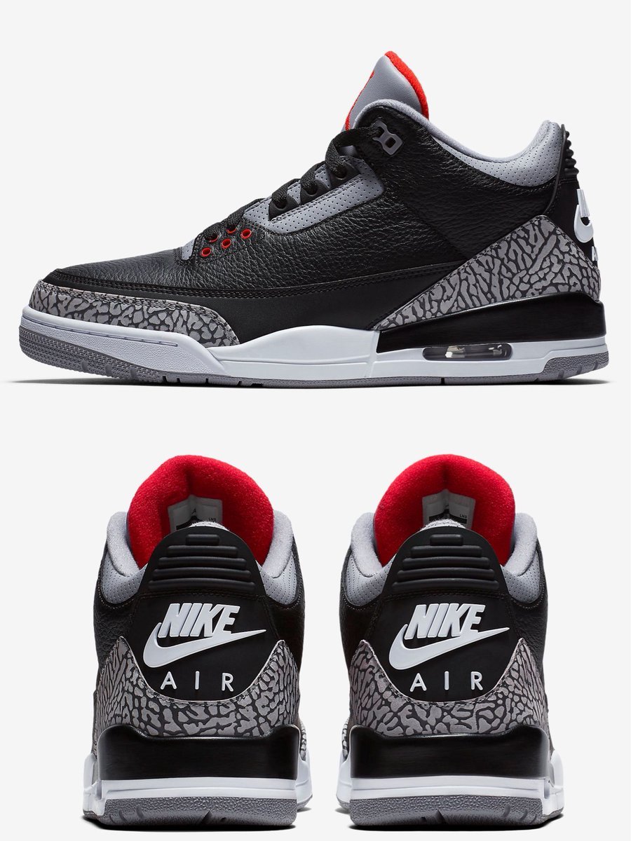 RELEASE DATE: The Air Jordan 3 OG 'Black Cement' is expected to release November 23rd, 2024 🐘
(Full Family Sizing; Super General Release; True to OG; Improved Shape & Packaging)
($220; $150; $90; $75 USD)

📝 @zSneakerHeadz