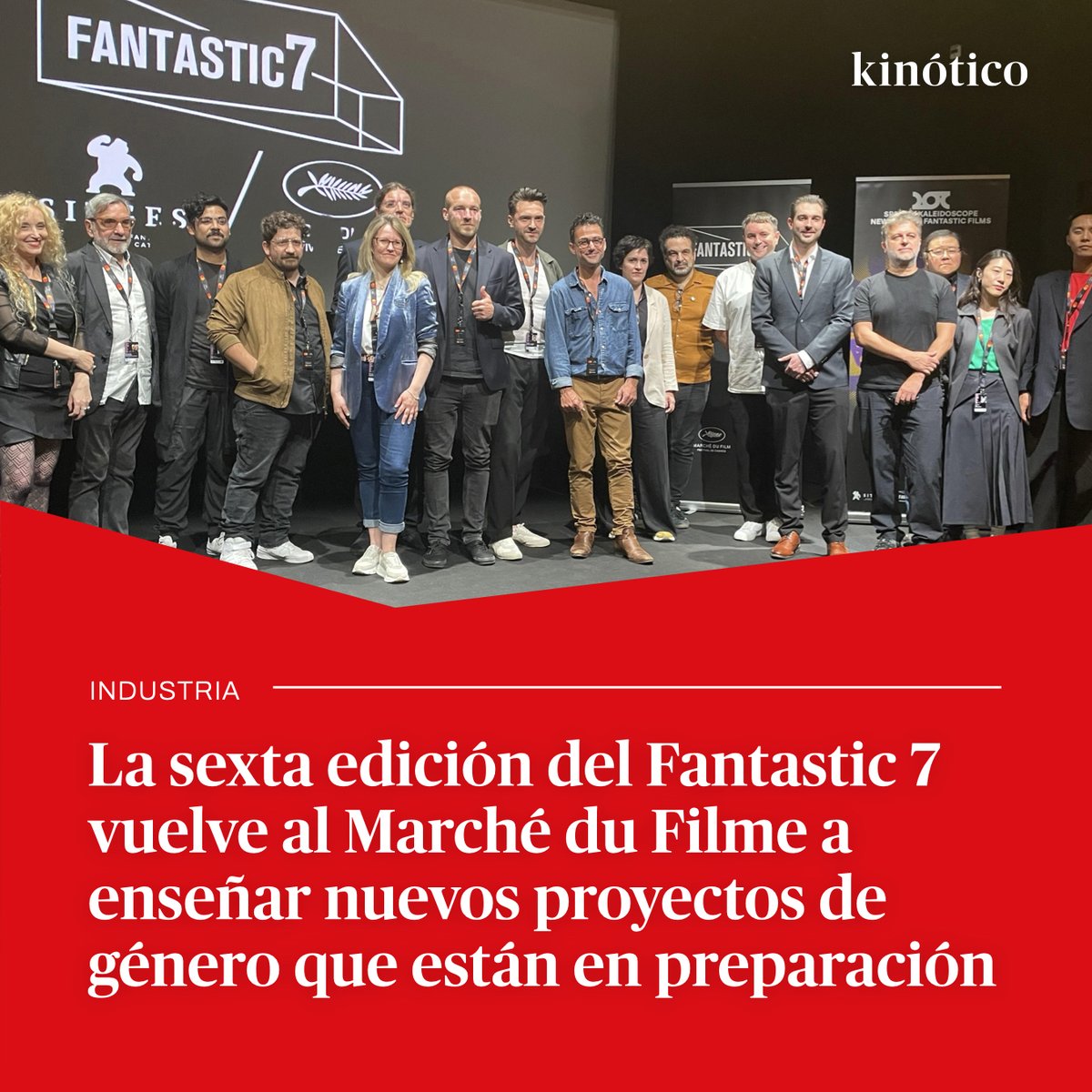 📽️ @vigalondo ha presentado en @mdf_cannes su película en postproducción, 'Daniela Forever', junto al @sitgesfestival #Cannes2024 ➡️ Ha sido en la 6 edición del Fantastic 7, donde se ha podido ver un teaser 🔗 kinotico.es/industria/2024…