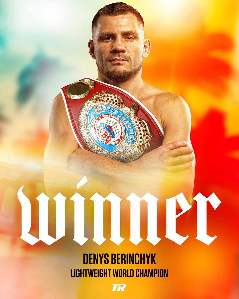 ¡Qué día para la historia del boxeo #ucraniano!

Denys #Berinchyk ganó el Título de Campeonato Mundial de Peso Ligero de la Organización Mundial de Boxeo (OMB) derrotando a Emanuel 'Vaquero' #Navarrete 🥊🇺🇦

#NavarreteBerinchyk