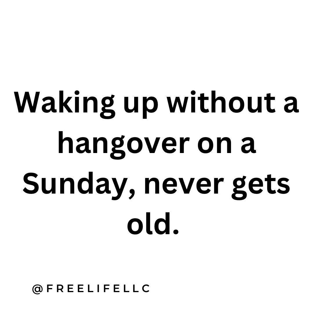 I’m 4.5 years sober and waking up without a hangover on a Sunday is still the best feeling. What are you up to today? #RecoveryPosse