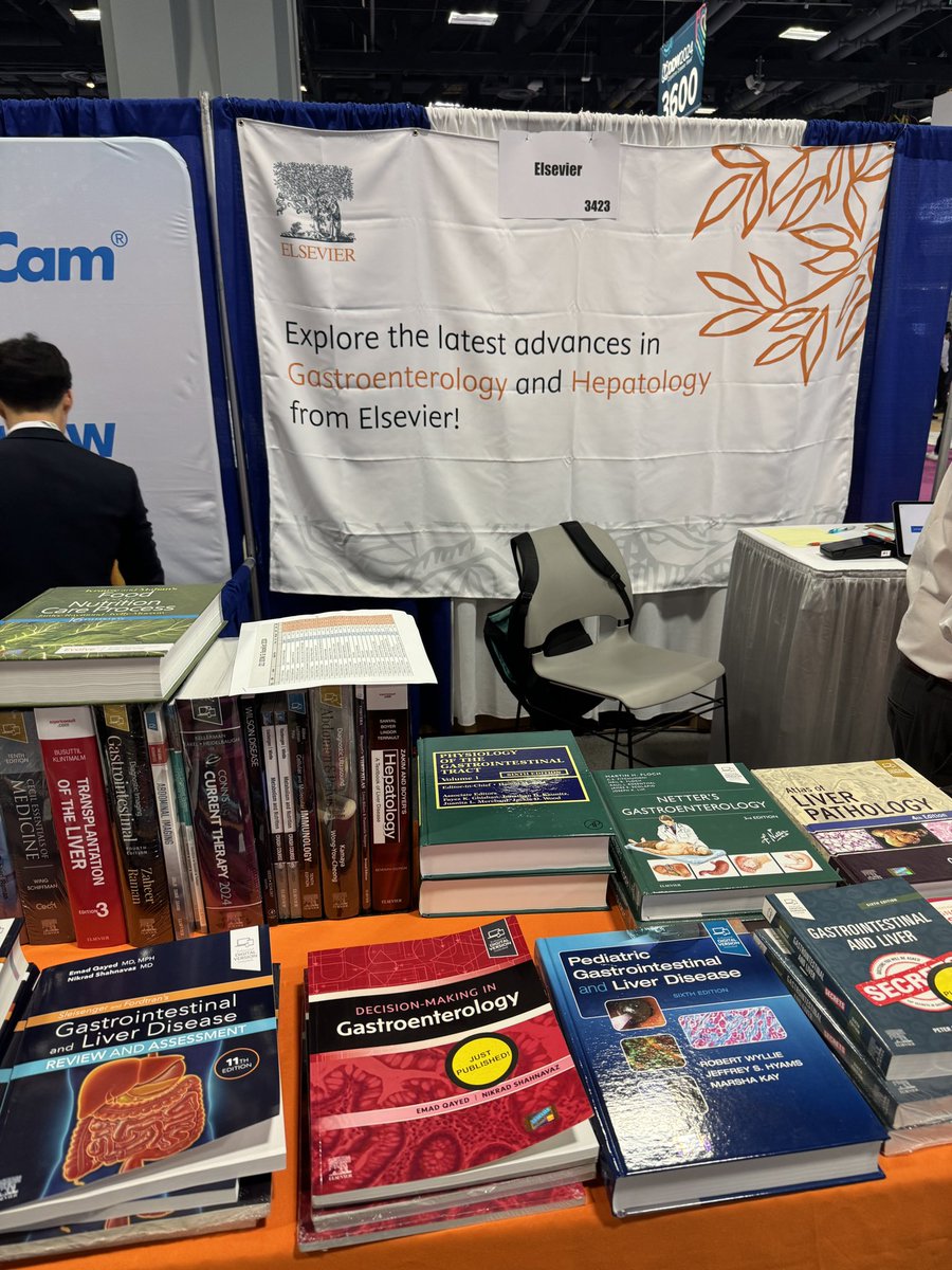 🔥 If you are at #ddw2024 , Swing by Booth 3423 to discover the latest and hottest GI reads! Don't miss out! 📚@Elsevier_Med @NancyDEditor