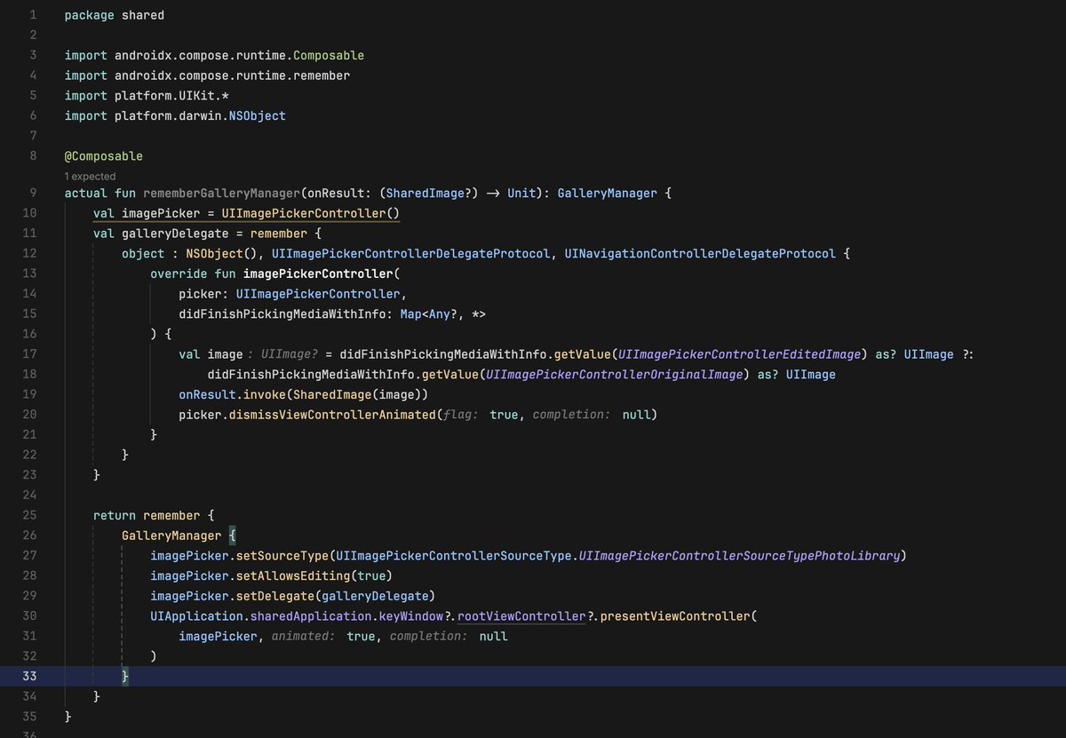 dancamdev's tweet image. I’m still experimenting with #KotlinMultiplatform #KMP and calling UIKit and Darwin APIs from Kotlin directly feels like magic.
I hate iOS APIs though, with their infinitely long names.