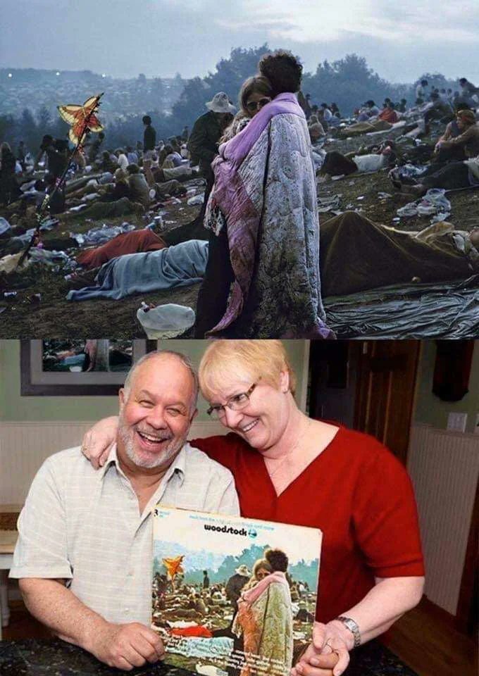 6. The couple on the Woodstock album cover, still together 50 years later.