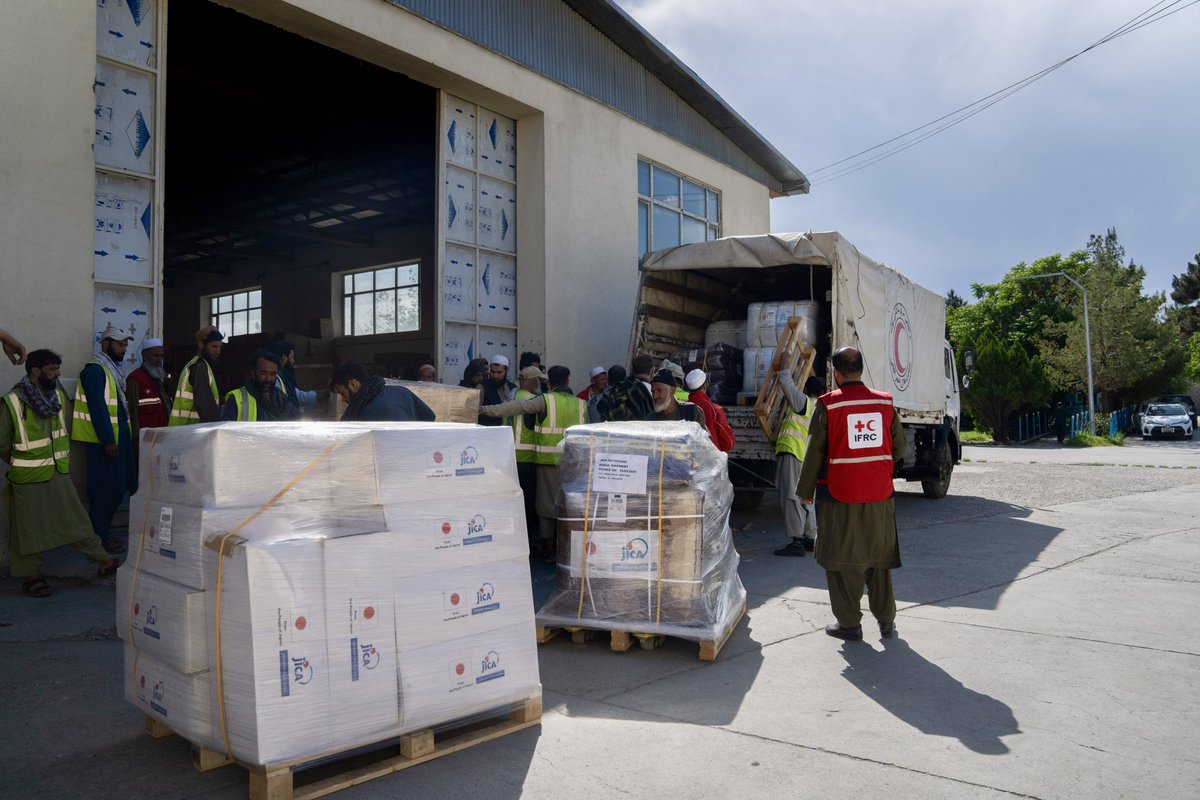 .@JapaninAFG, @jica_direct_en, provided items have been received and are on way to flood-affected areas in Baghlan for distribution by @ARCSAfghanistan. Sincere appreciation to the people of Japan for supporting @ifrc humanitarian efforts in Afghanistan.