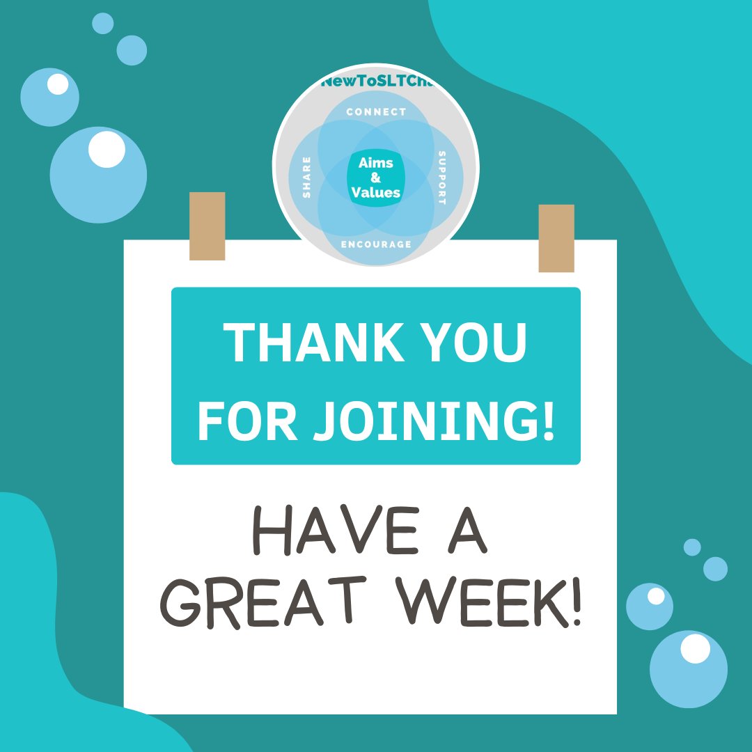 As always, thanks to you all for joining us tonight! Have a great week ahead #NewToSLTChat