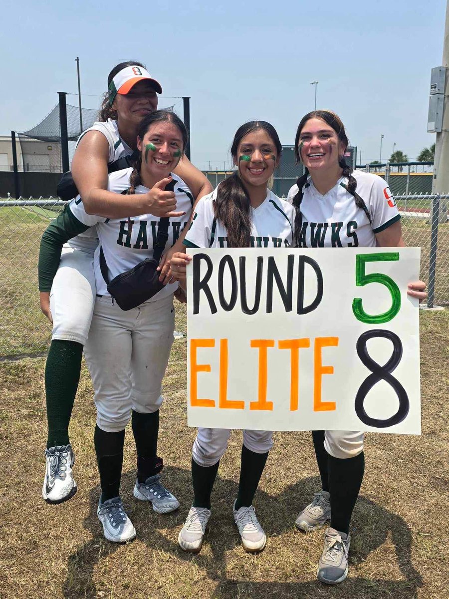 We’re in the Elite 8! Let’s keep this train going. 🚂💚🧡🥎💚🧡🚂