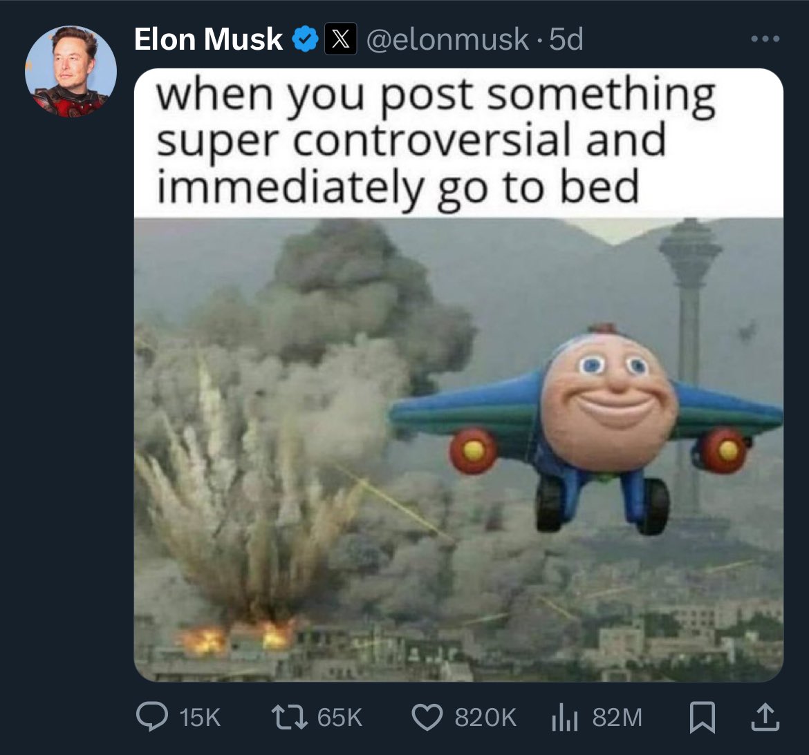 whale__code's tweet image. دقیقا ۵ روز قبل از سقوط هلی کوپتر ایلان ماسک در یکی از توییت هاش اشاره به برج میلاد و یک انفجار (خبری) میکنه