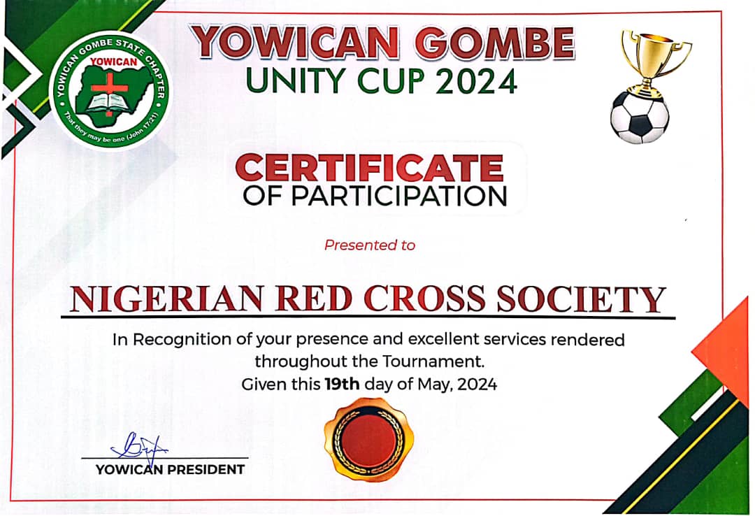 RedCrossGombe's tweet image. &quot;Big shoutout to @yowican for recognizing the incredible support provided us at the Football Unity Competition! Their medical team&apos;s dedication in offering first aid to players, officials, and spectators deserves all the appreciation. #RedCr #CommunitySupport #FootballUnity 🙌👏&quot;