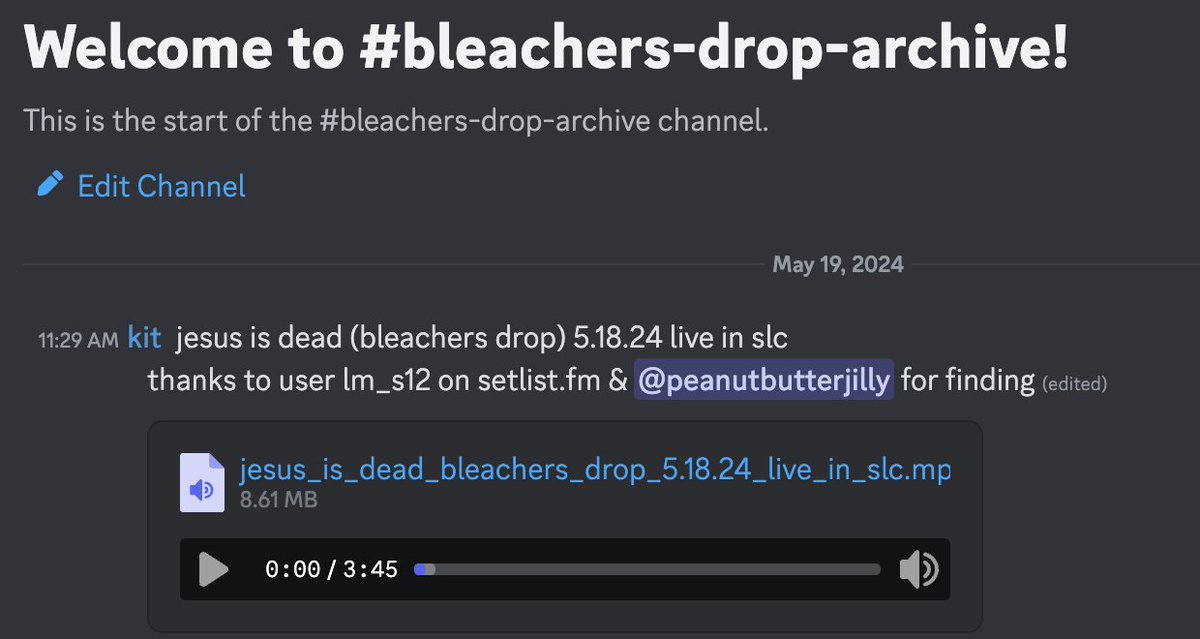 got an idea to make an archival home to these future bleachers drops ... now available in the discord let's make this a team effort to make them available for everyone to enjoy