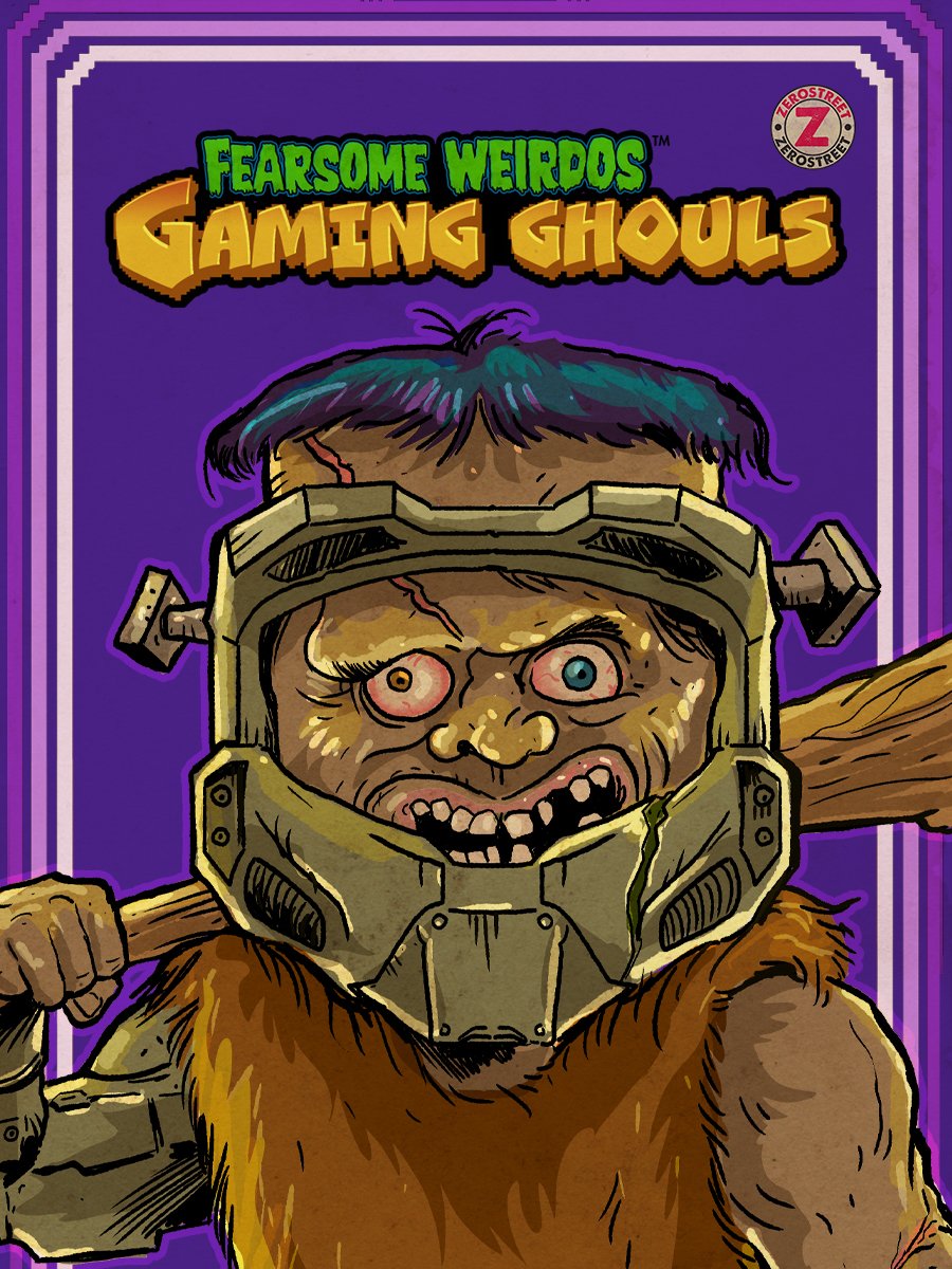 Monster Chief #fearsomeweirdos #gamingghouls #Monster #frankensteinsmonster #parody #videogame #games #Illustration #artwork