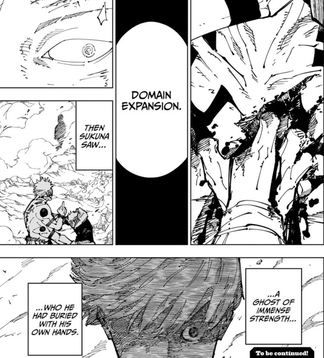 Death looming over the strongest & his reaper takes the form of his closest fight.
Makes sense as the first thing that made him feel uneasy in millennium..

Self imposed curse? 
#jjk260 #ShadzJK #JujutsuKaisen260