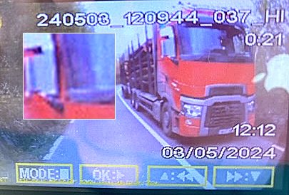 Here's one for all you sleuths if you happen to know anyone living around the Bantry area or travel along the R585 near Cork. This HGV was involved in a recent hit and run and while there were no injuries, the driver of this Renault logging truck refused to stop and left the